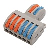 Купить Cтроительно-монтажные клеммы STEKKER 8-проводные для фазных проводников , 2 конт группы,LD222-426  в магазине строительных материалов &quot;Отделка на 5&quot;